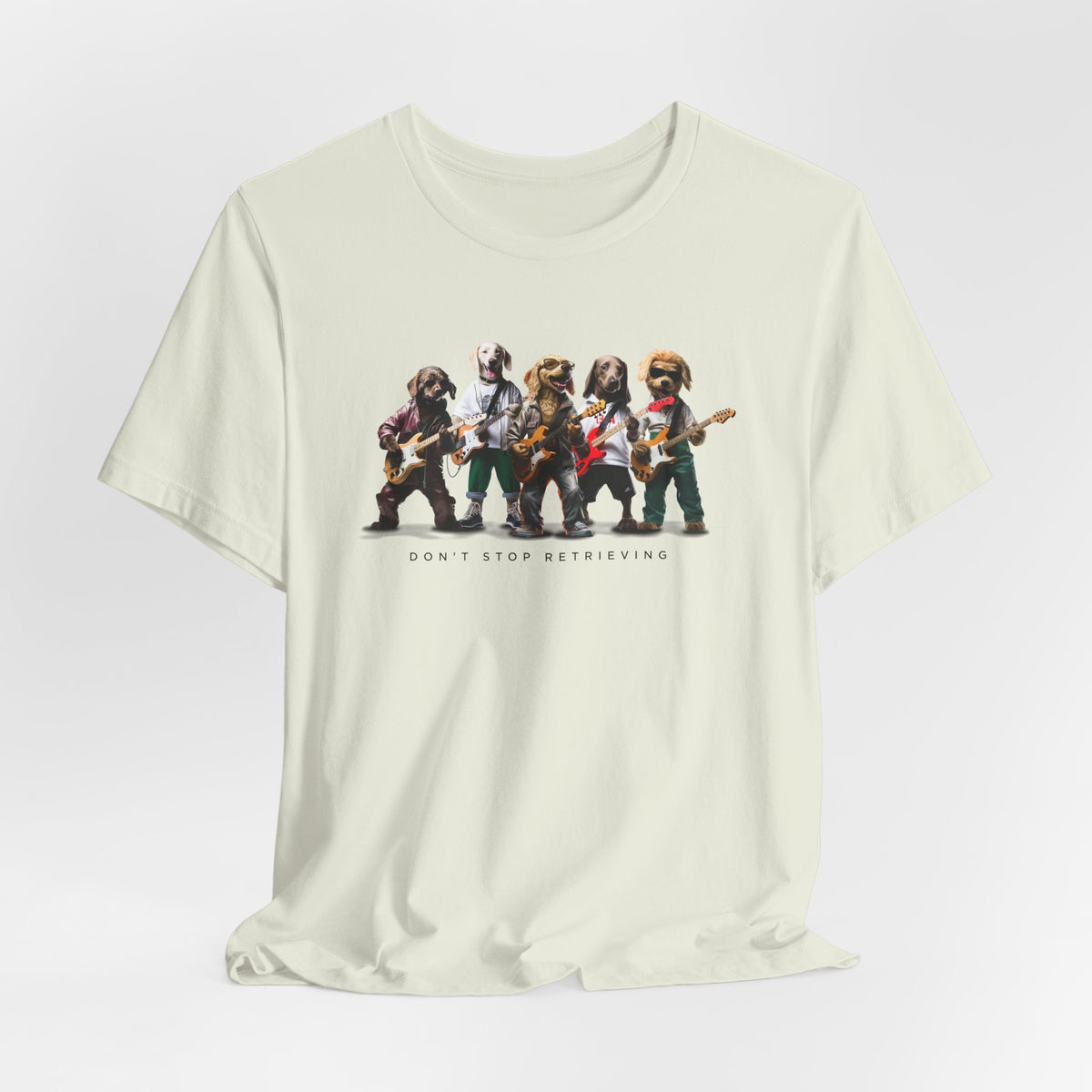 Rock Band Dogs Graphic Tee — "Don't Stop Retrievin'"