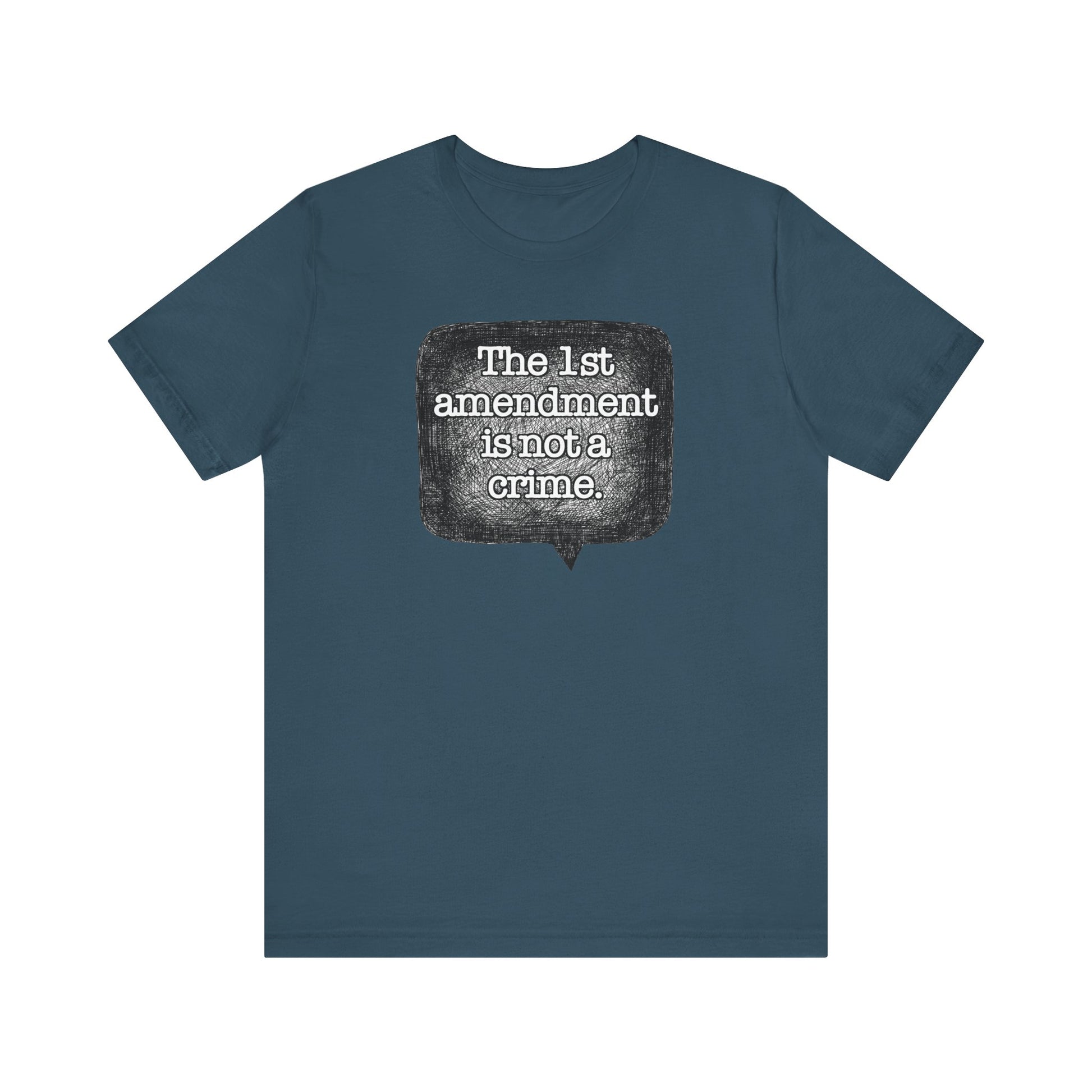 The First Amendment is not a Crime Speech Bubble t-shirt protest mens womens | Speak Out Shirts