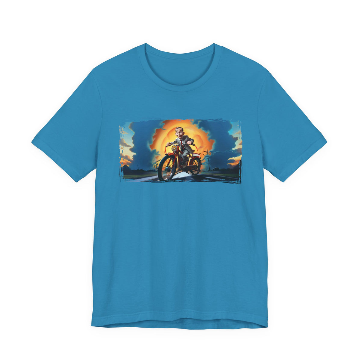 Pee Wee Herman Riding into the Sunset Graphic Tee