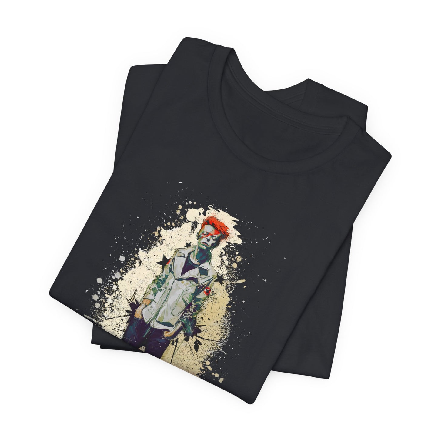 Young David Bowie graphic tee Ñ teenage punk-era portrait of the rock legend