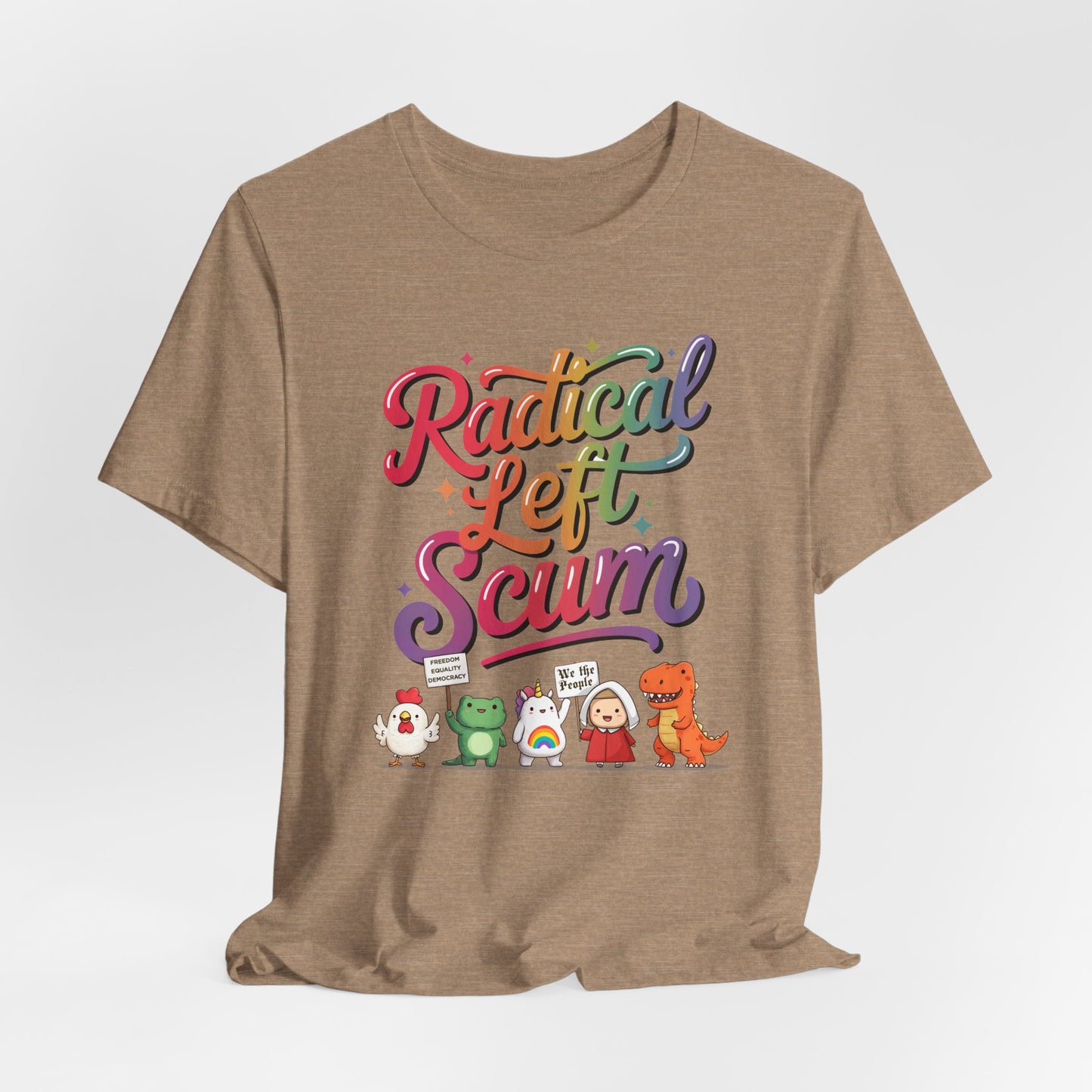 Radical Left Scum Protest Icons Short Sleeve t-shirt protest mens womens | Speak Out Shirts