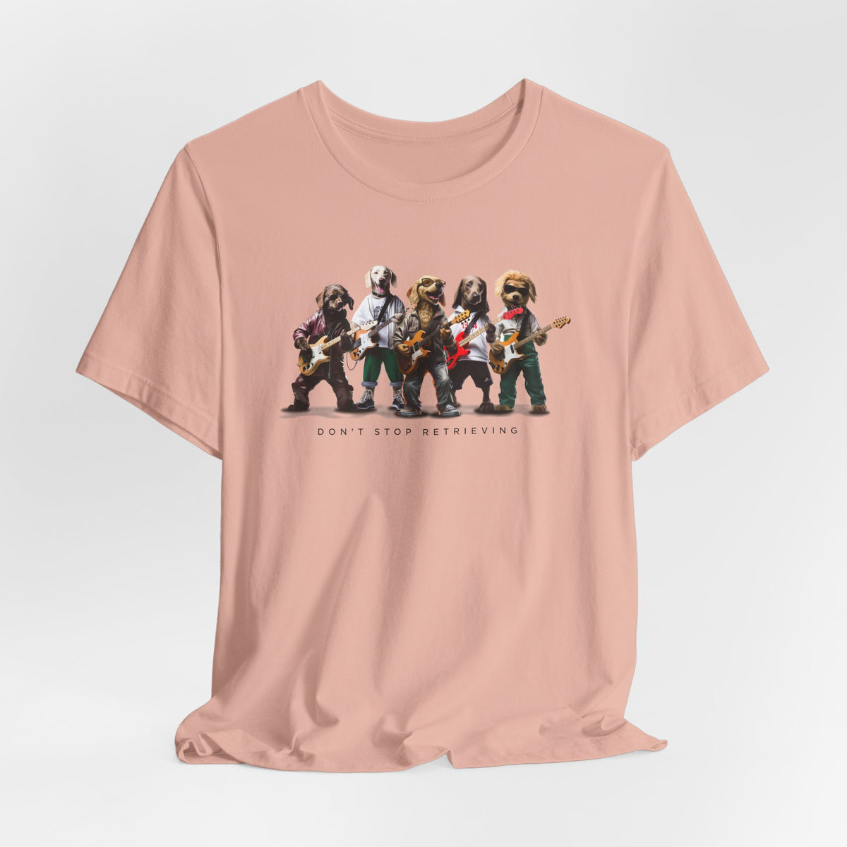 Rock Band Dogs Graphic Tee — "Don't Stop Retrievin'"