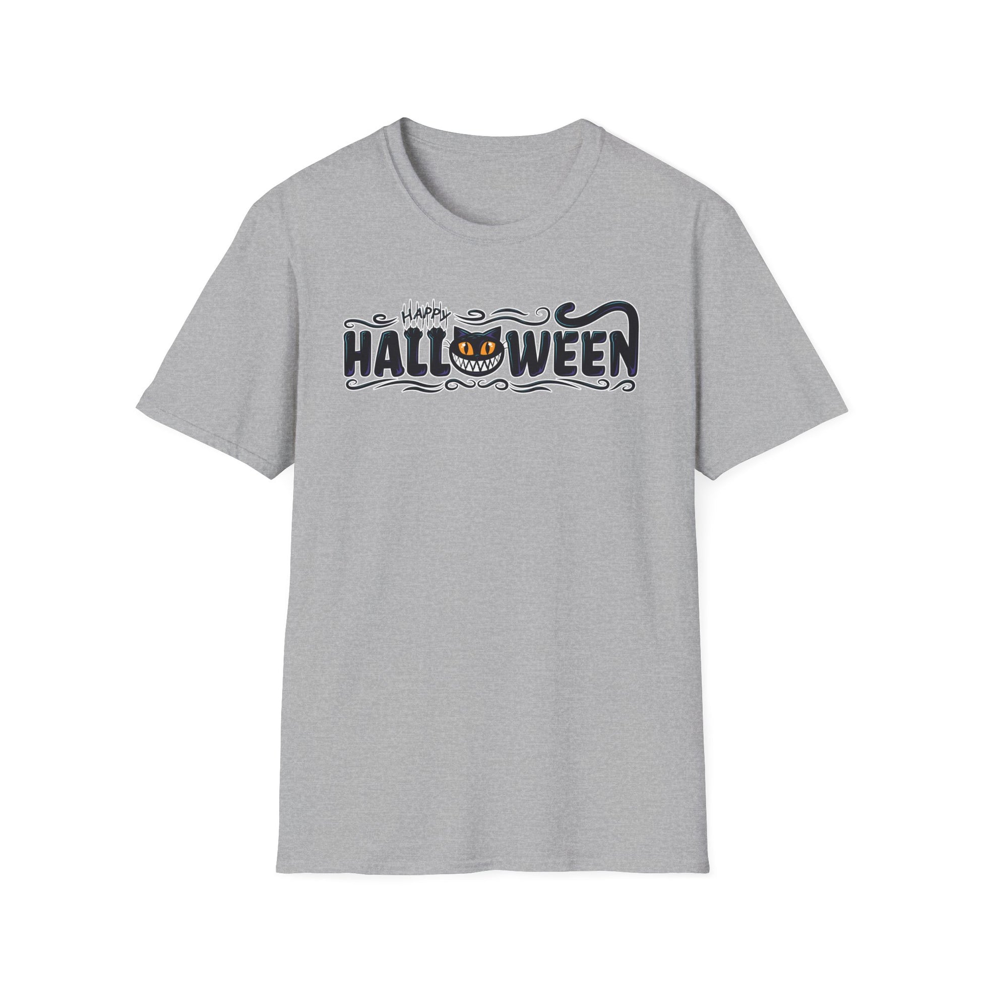 Happy Halloween Black Cat Halloween t-shirt mens womens ladies | Speak Out Shirts