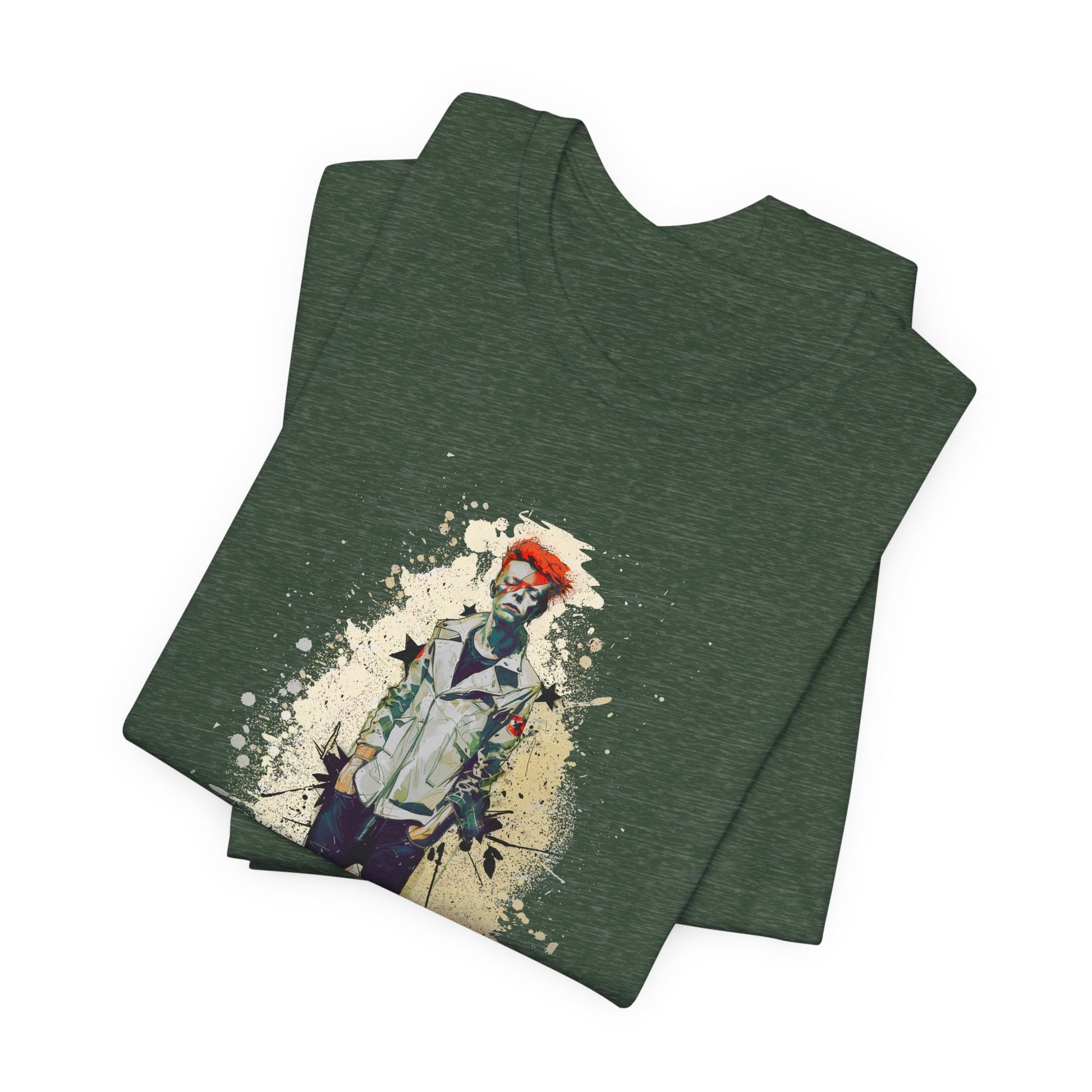 Young David Bowie graphic tee Ñ teenage punk-era portrait of the rock legend