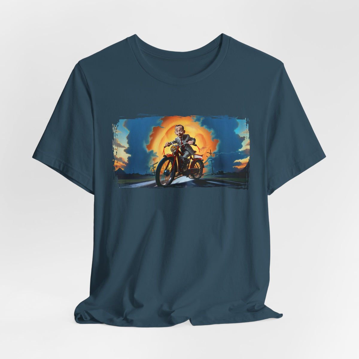 Pee Wee Herman Riding into the Sunset Graphic Tee