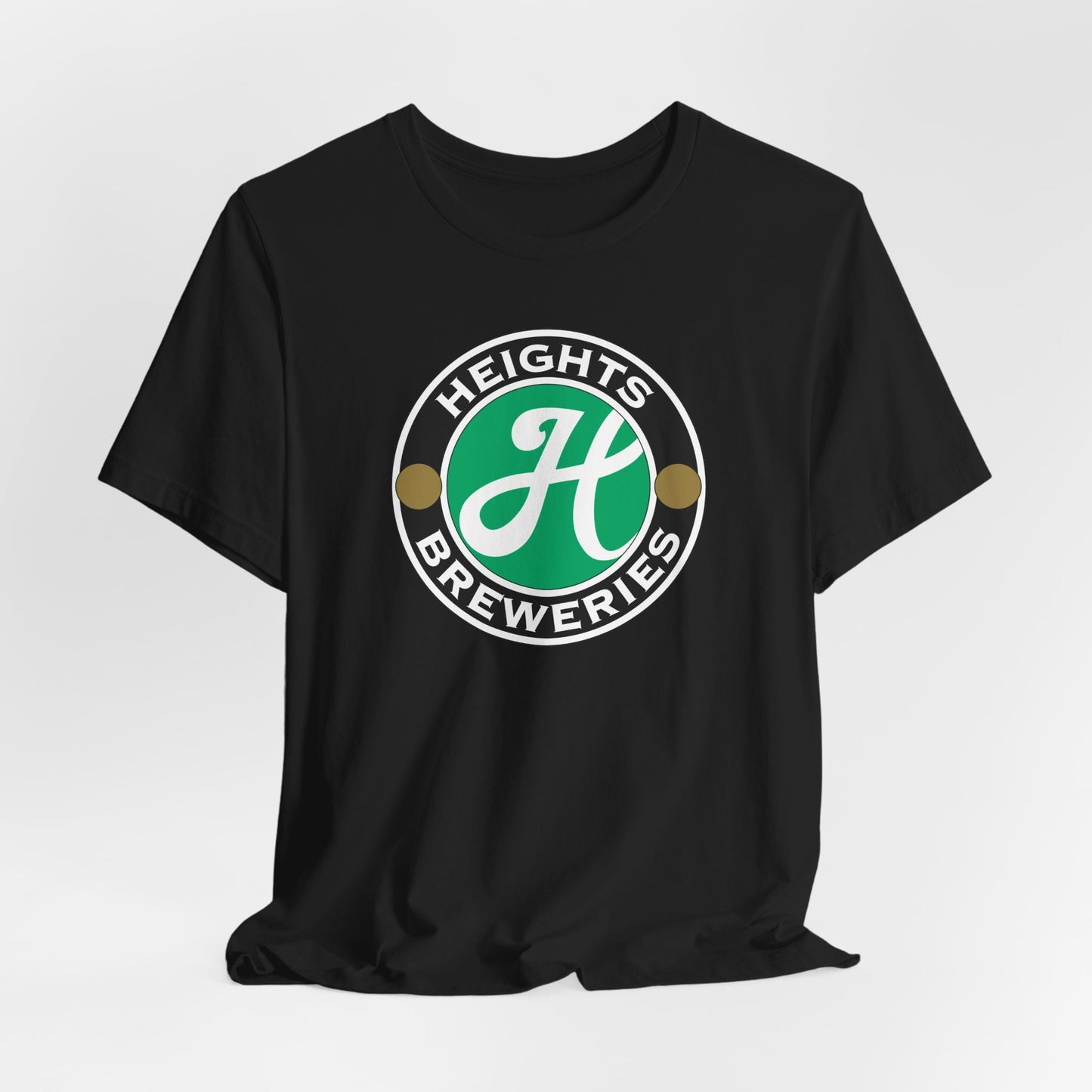 Heights Breweries Logo T‑Shirt — Retro Green Brewery Emblem Tee