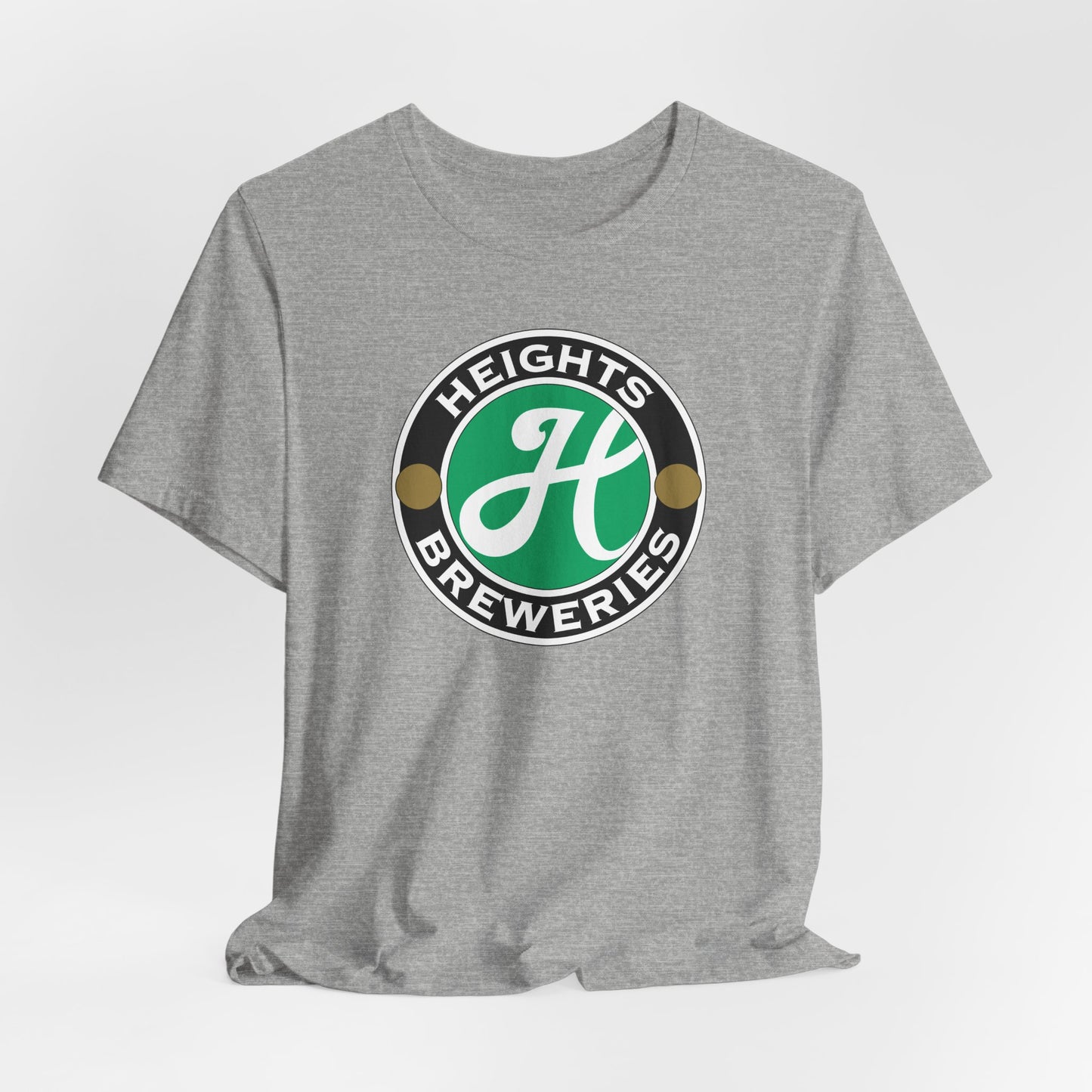 Heights Breweries Logo T‑Shirt — Retro Green Brewery Emblem Tee