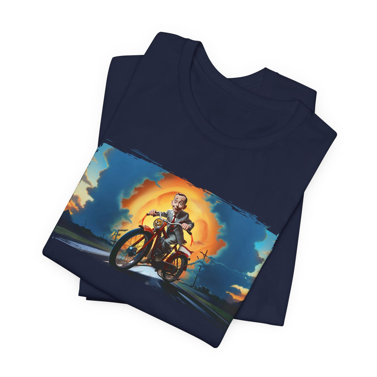 Pee Wee Herman Riding into the Sunset Graphic Tee