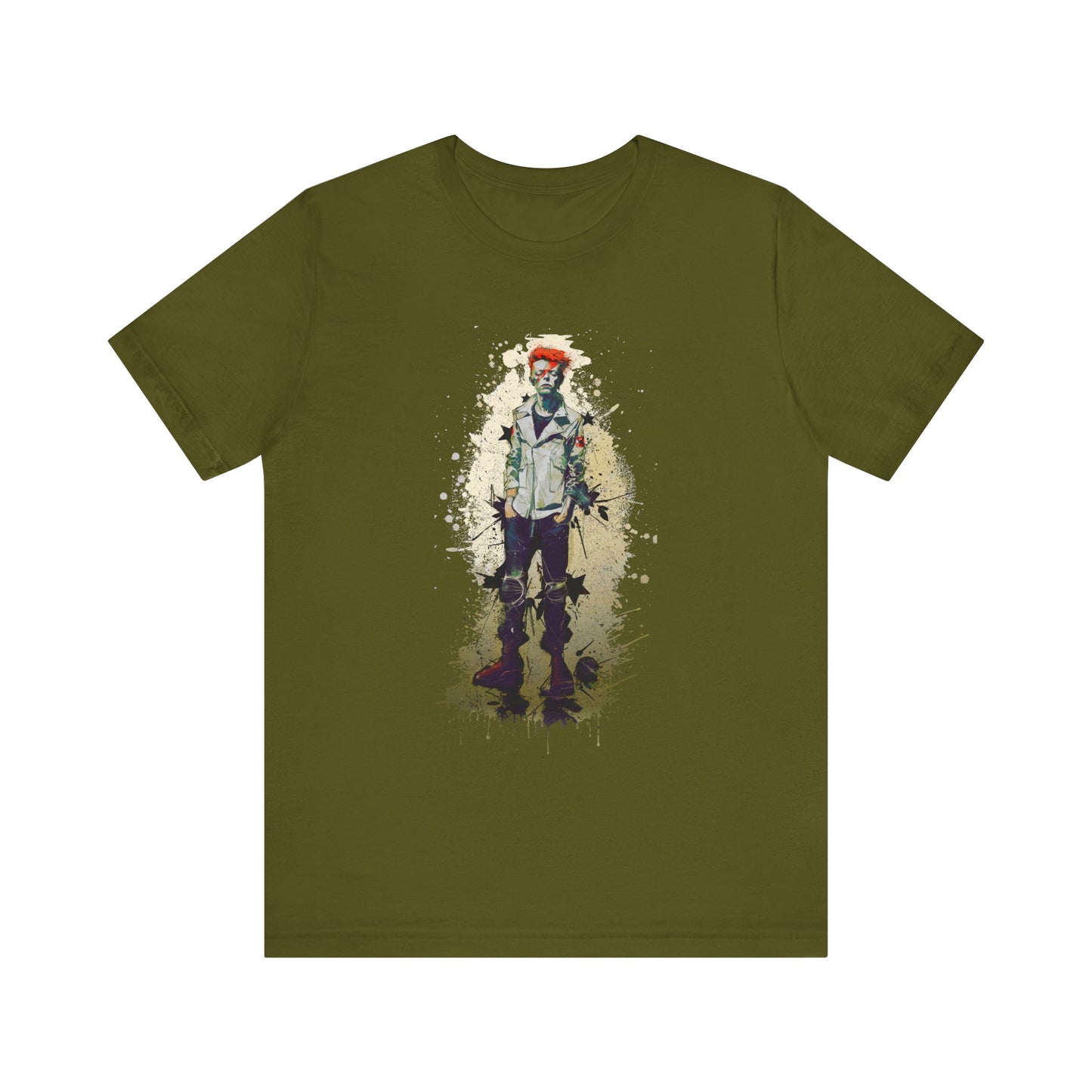 Young David Bowie graphic tee Ñ teenage punk-era portrait of the rock legend