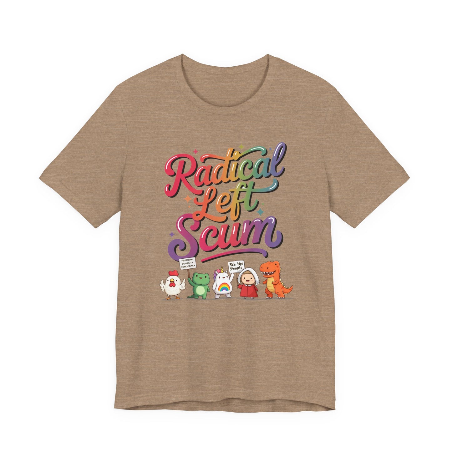 Radical Left Scum Protest Icons Short Sleeve t-shirt protest mens womens | Speak Out Shirts