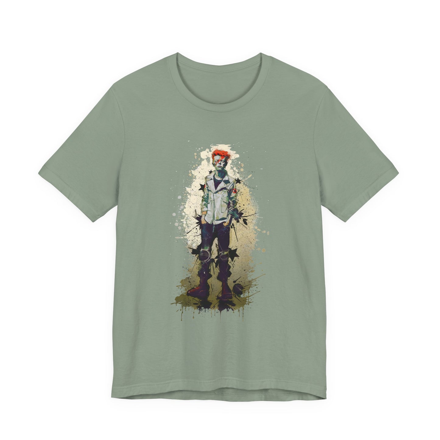 Young David Bowie graphic tee Ñ teenage punk-era portrait of the rock legend