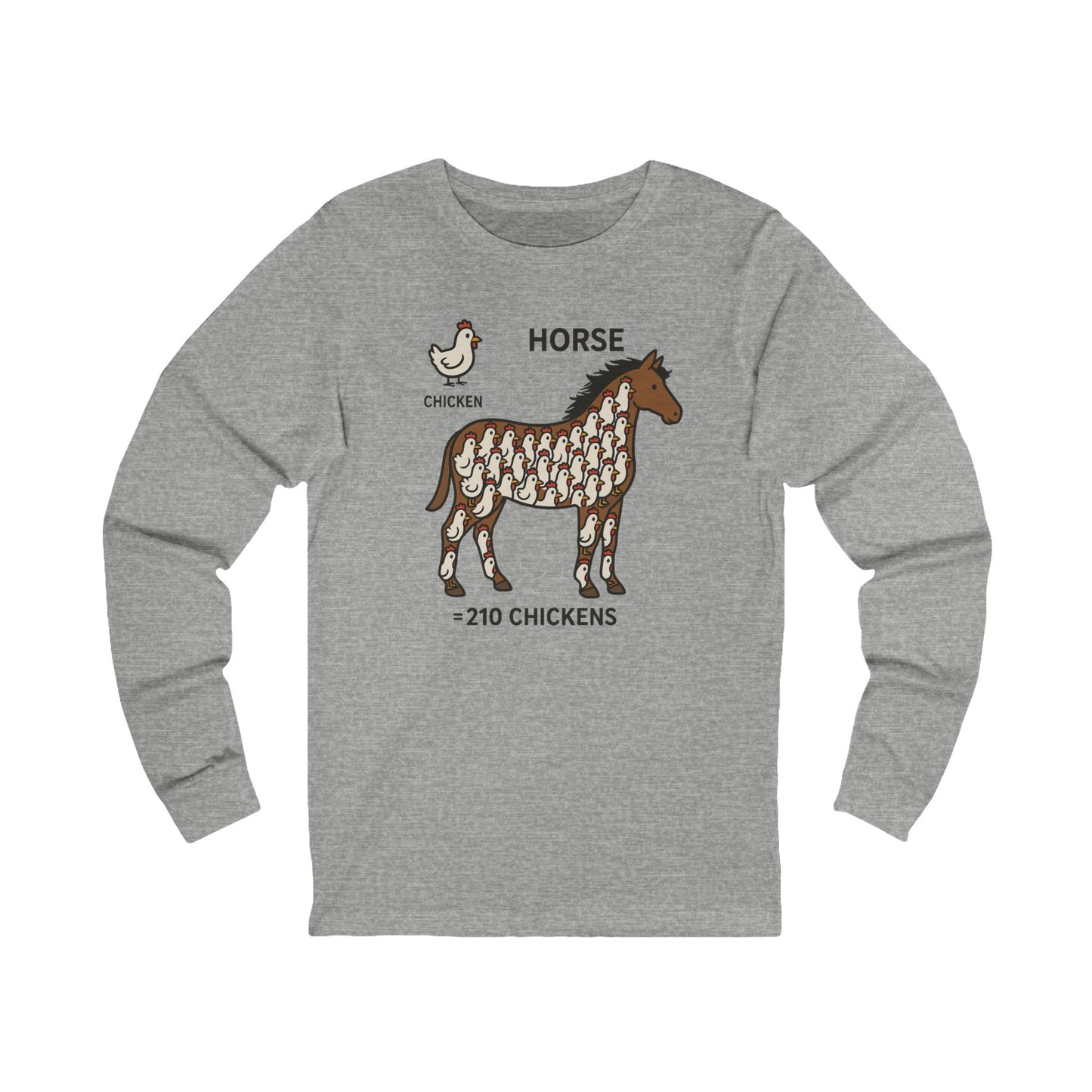 How Many Chickens Fit In A Horse? - Nate Bargatze Long Sleeve Shirt