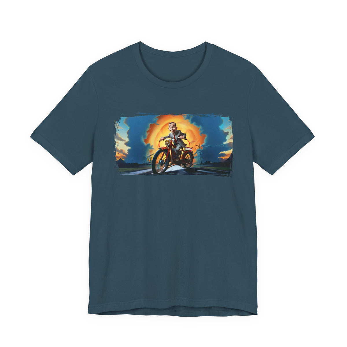 Pee Wee Herman Riding into the Sunset Graphic Tee