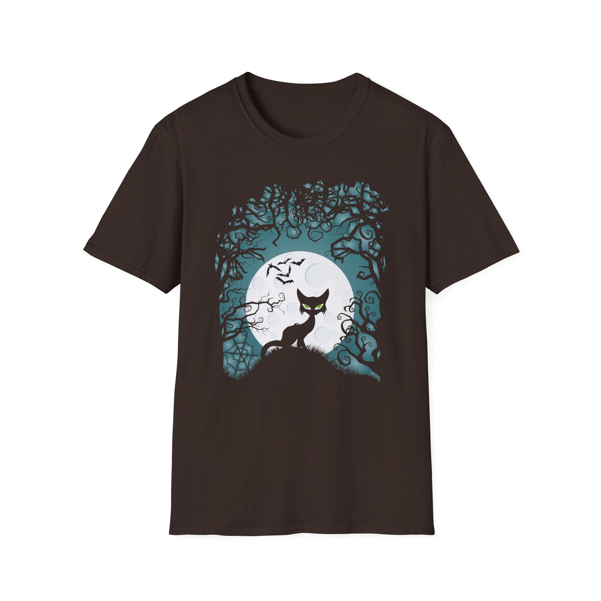Halloween Black Cat Classic Halloween t-shirt mens womens ladies | Speak Out Shirts