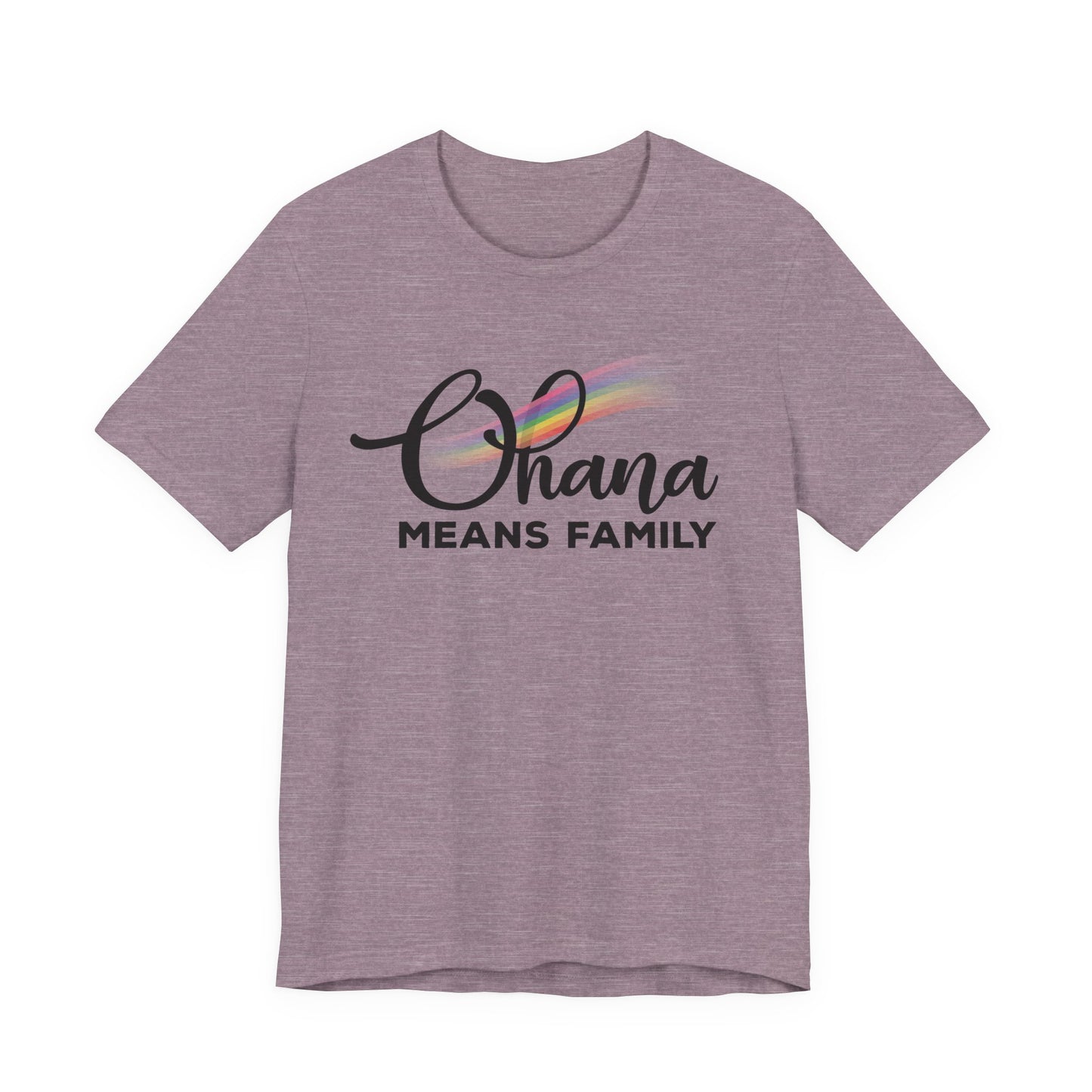 Ohana Means Family Rainbow Unisex Tee