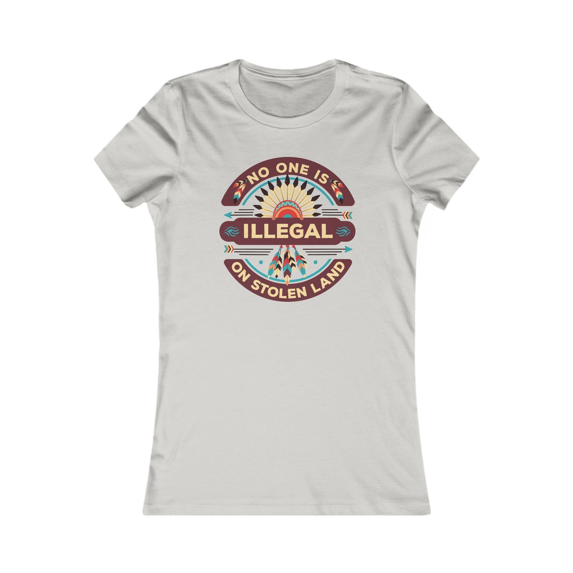 No One Is Illegal on Stolen Land Women's Tee