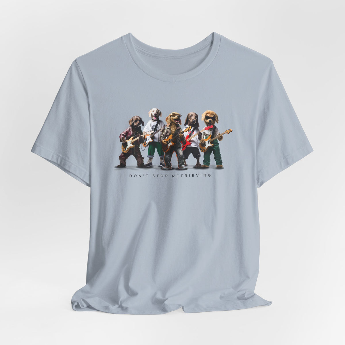 Rock Band Dogs Graphic Tee — "Don't Stop Retrievin'"