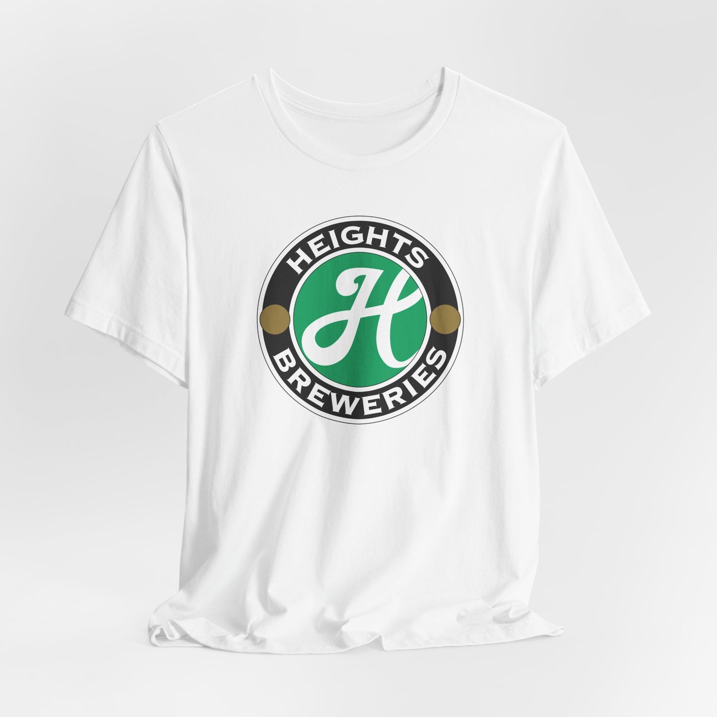 Heights Breweries Logo T‑Shirt — Retro Green Brewery Emblem Tee