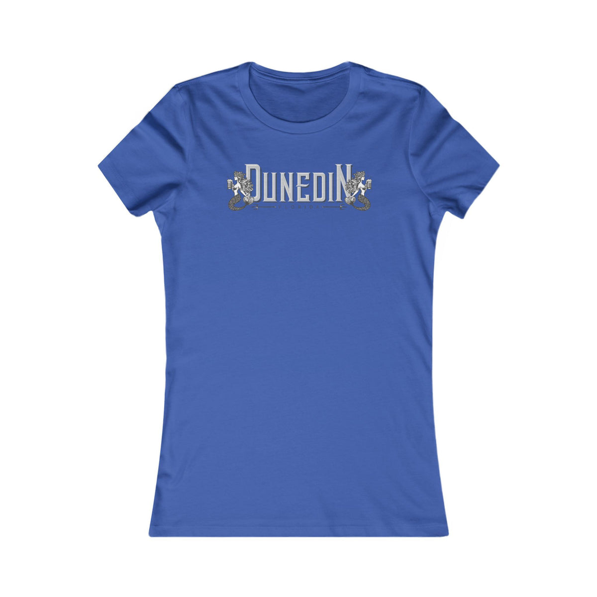 Dunedin FL Mermaids Women's Tee — Yellow Graphic Cotton Shirt