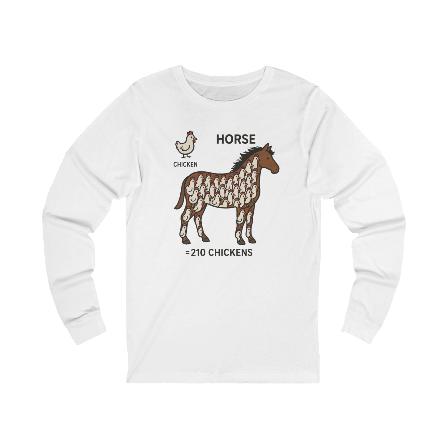 How Many Chickens Fit In A Horse? - Nate Bargatze Long Sleeve Shirt