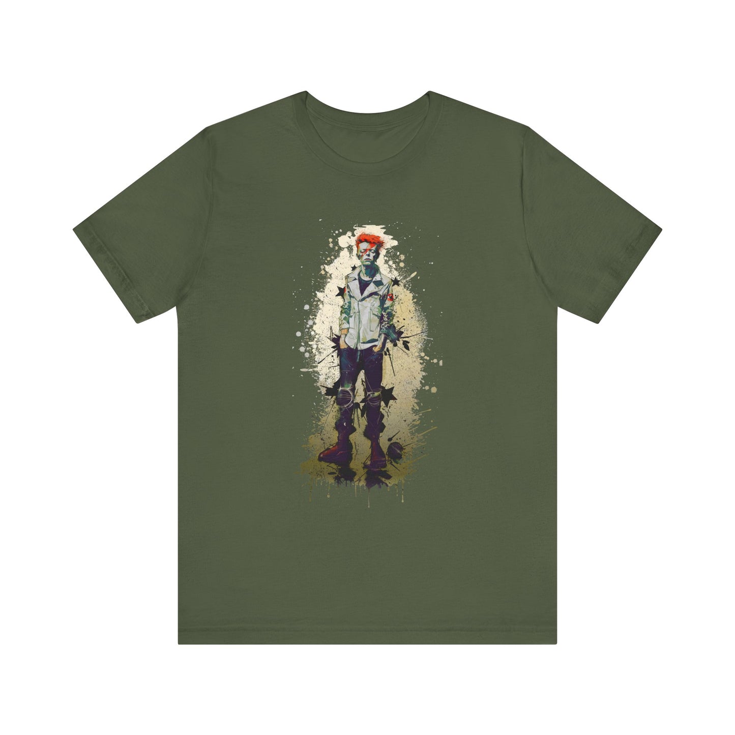 Young David Bowie graphic tee Ñ teenage punk-era portrait of the rock legend