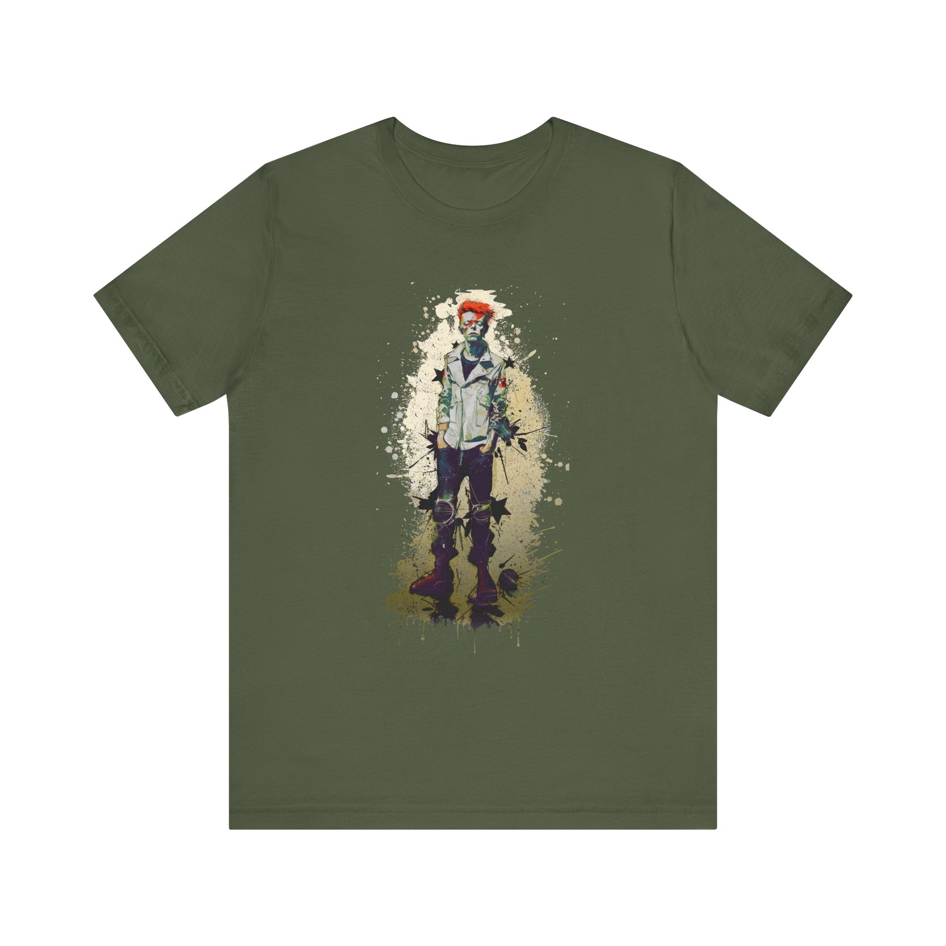 Young David Bowie graphic tee Ñ teenage punk-era portrait of the rock legend