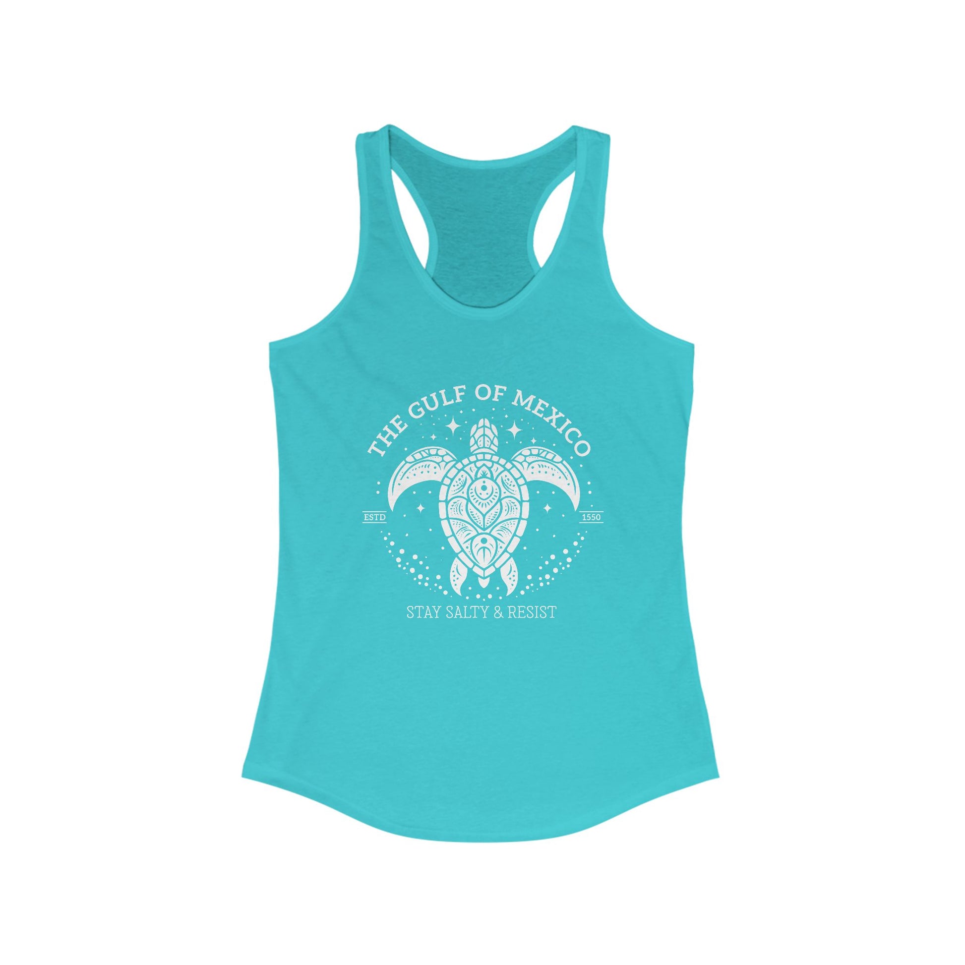 Gulf of México Tortuga Tank Stay Salty & Resist t-shirt protest mens womens | Speak Out Shirts