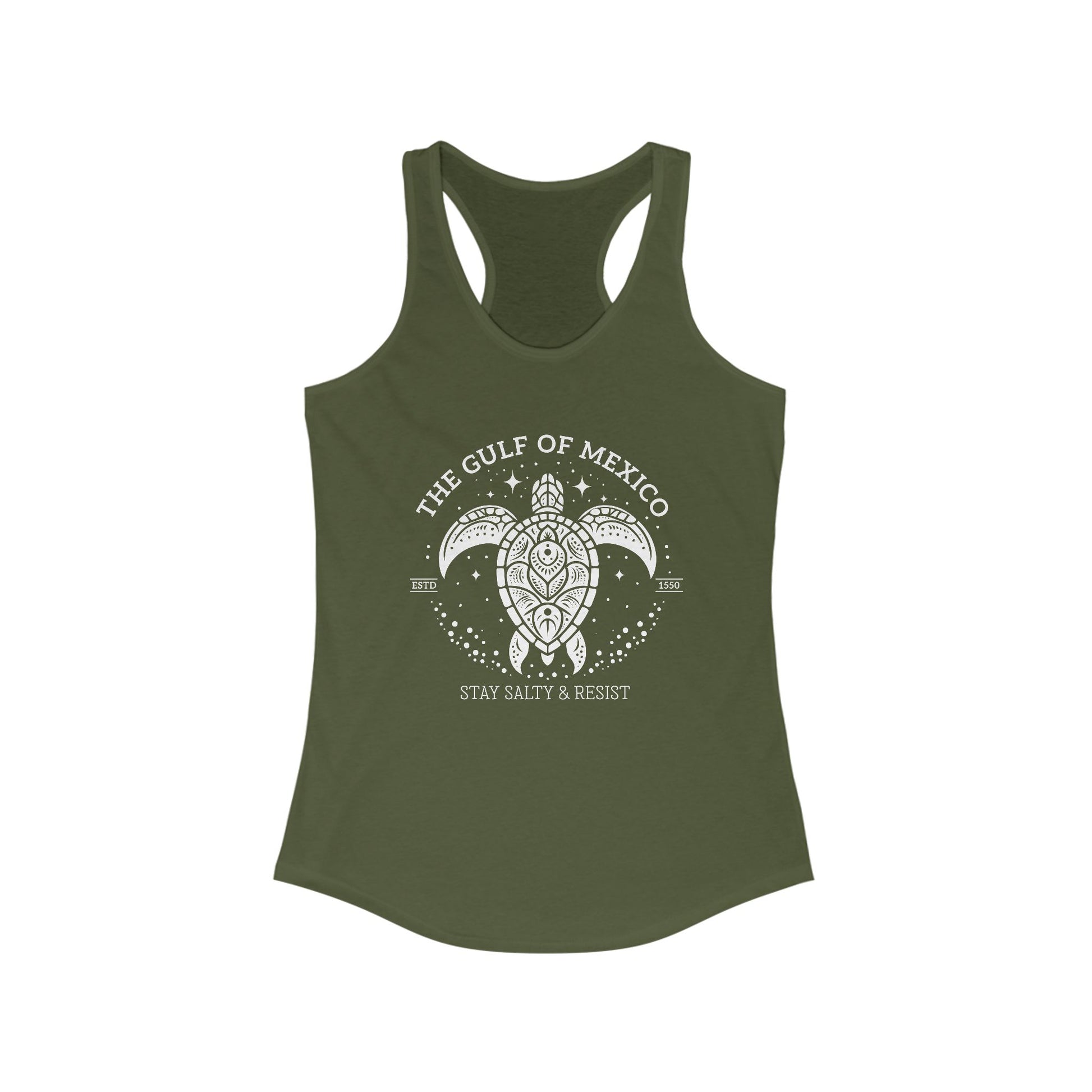 Gulf of México Tortuga Tank Stay Salty & Resist t-shirt protest mens womens | Speak Out Shirts