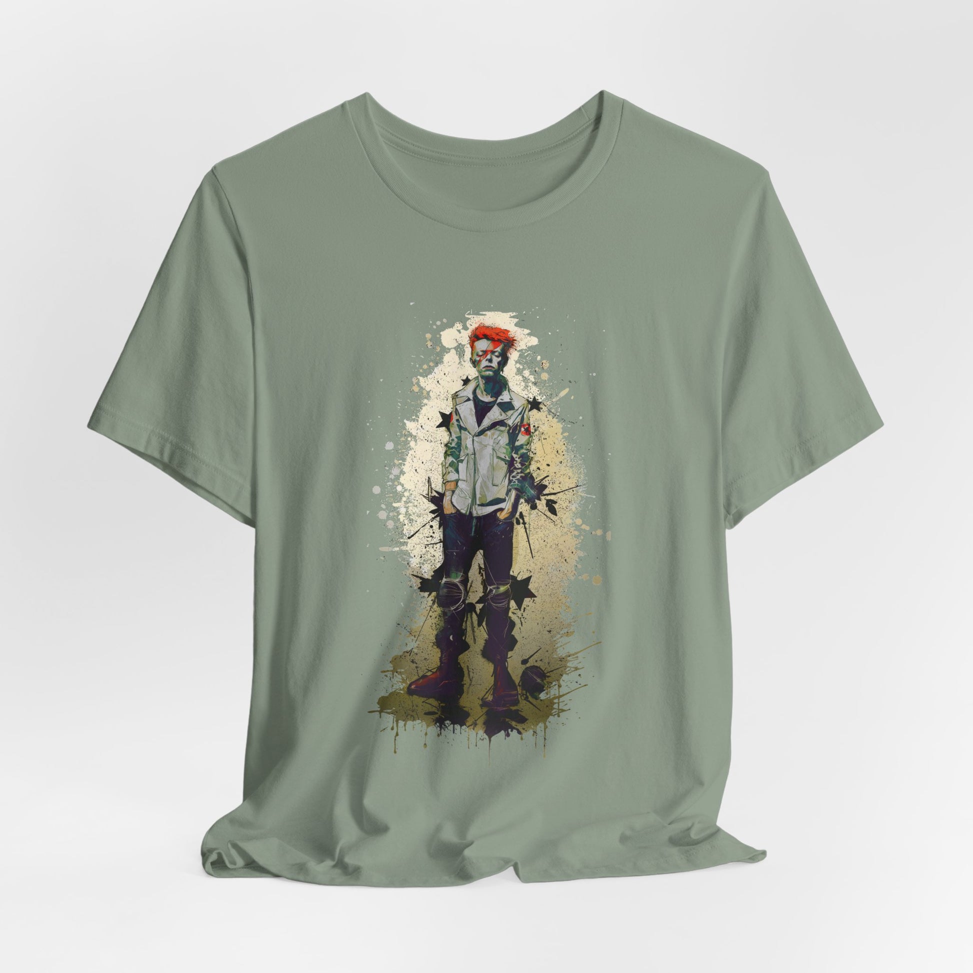 Young David Bowie graphic tee Ñ teenage punk-era portrait of the rock legend