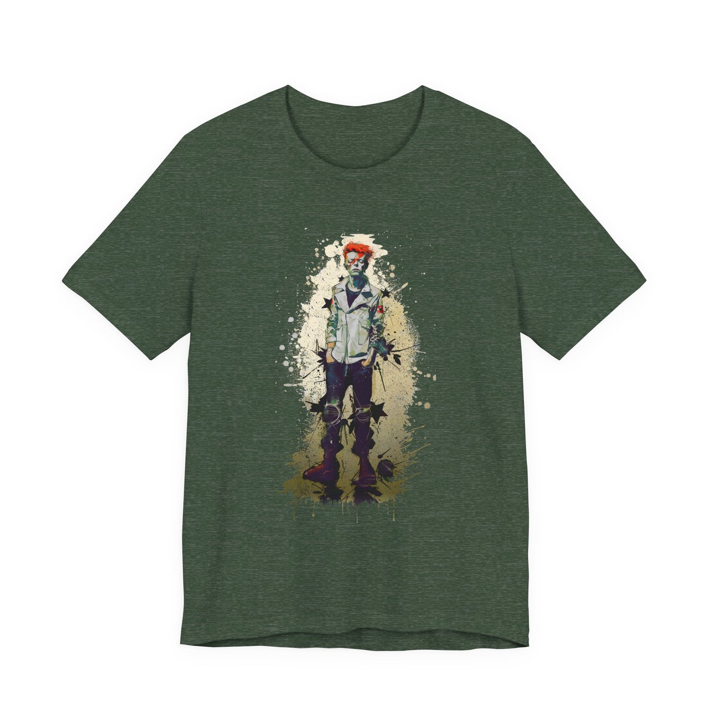 Young David Bowie graphic tee Ñ teenage punk-era portrait of the rock legend