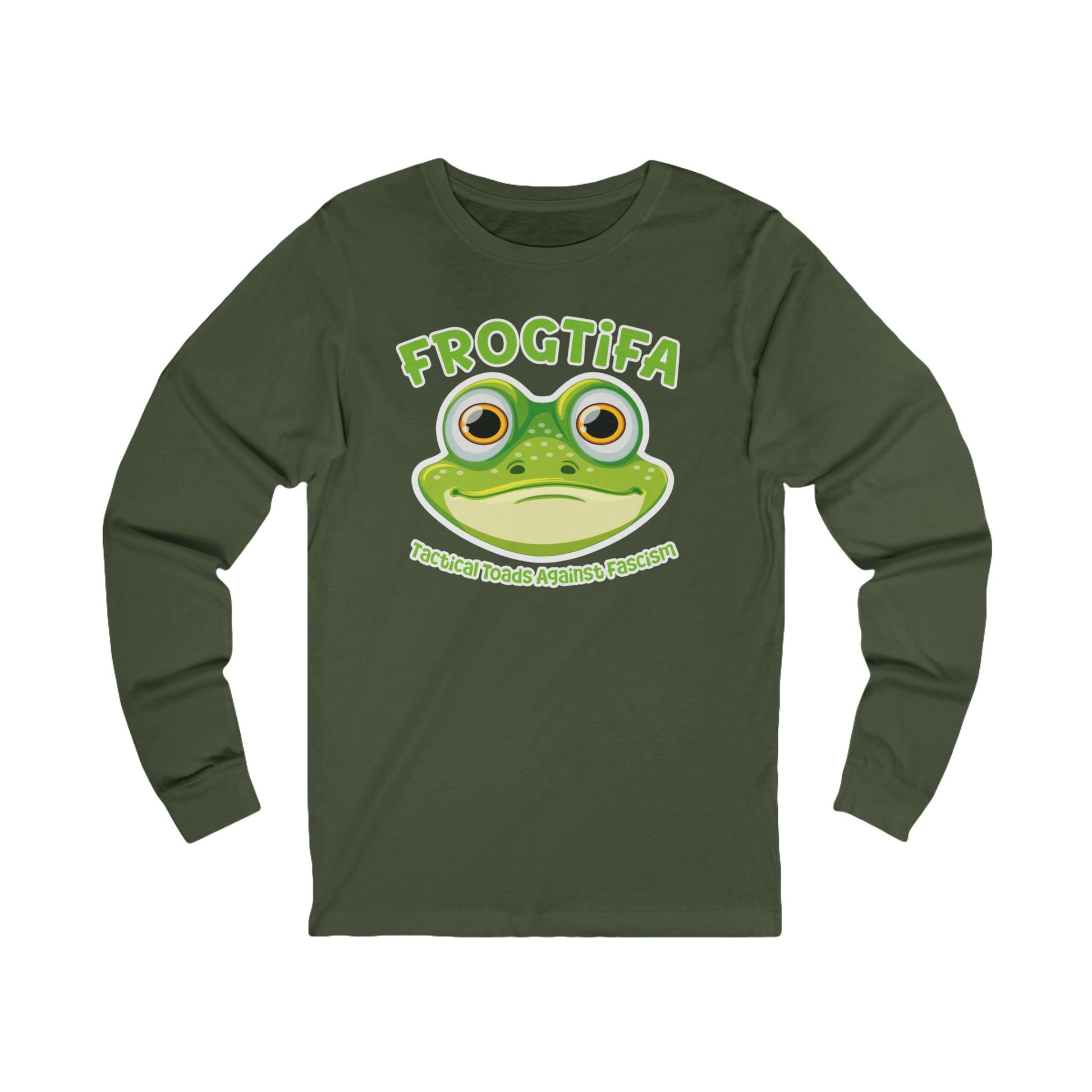 FROGTIFA Tactical Toads Against Fascism Long Sleev t-shirt protest mens womens | Speak Out Shirts