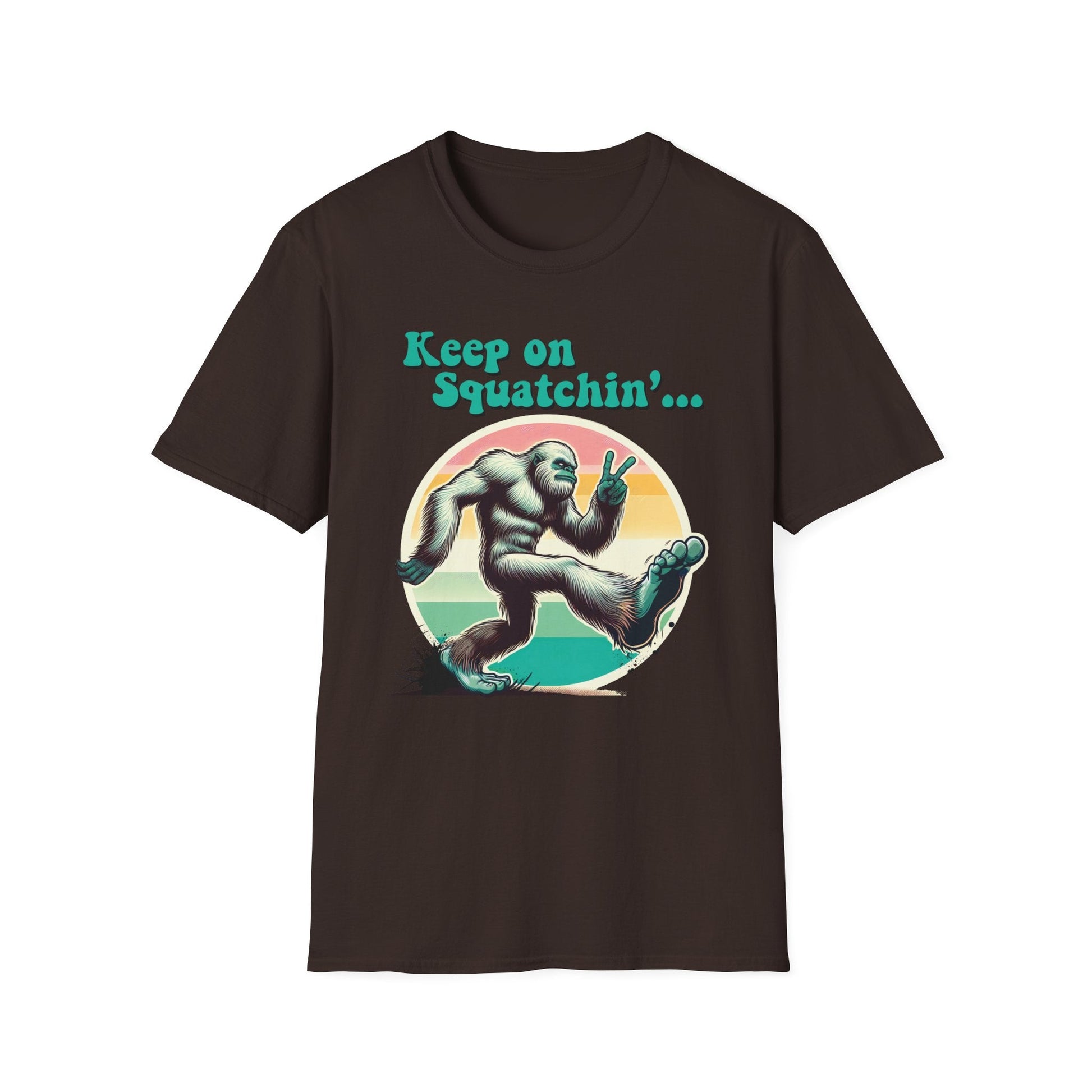 Keep On Squatchin' - Retro 60's Big Foot Unisex Tee