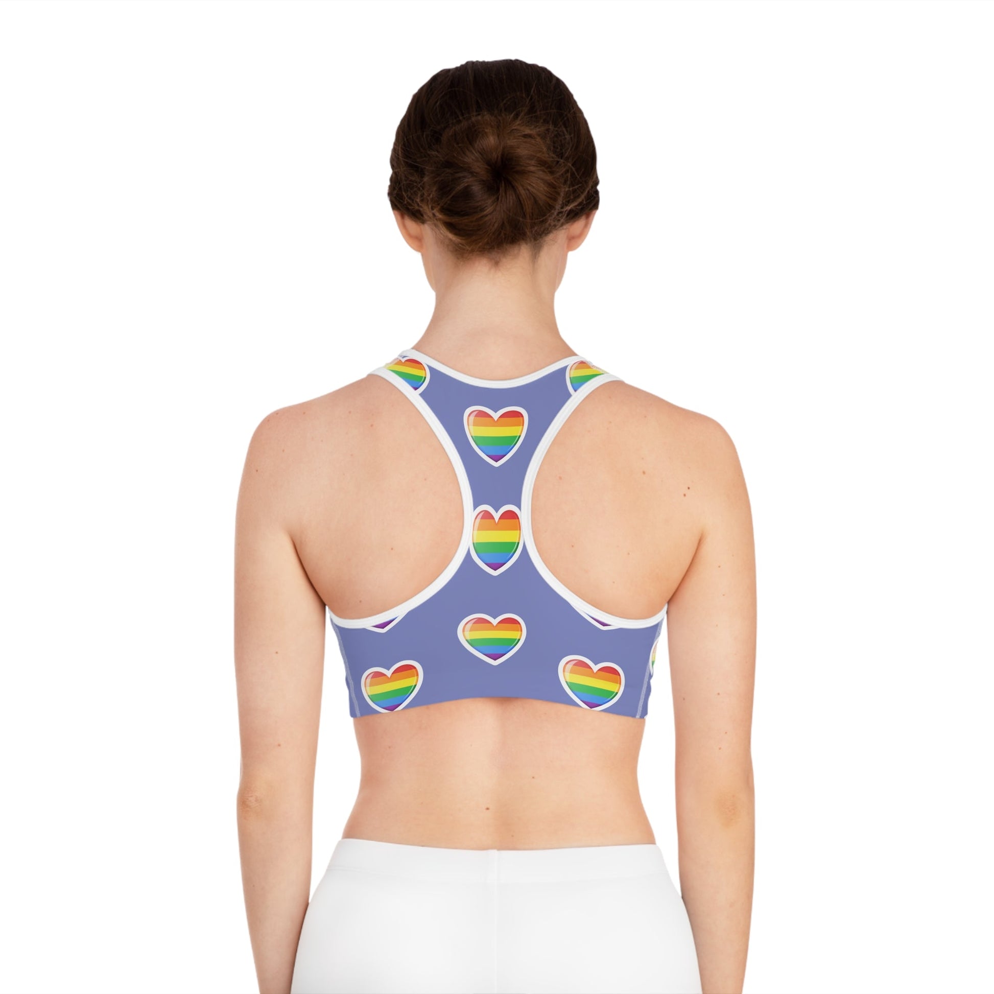 Pride Hearts Sports Bra - Speak Out Shirts