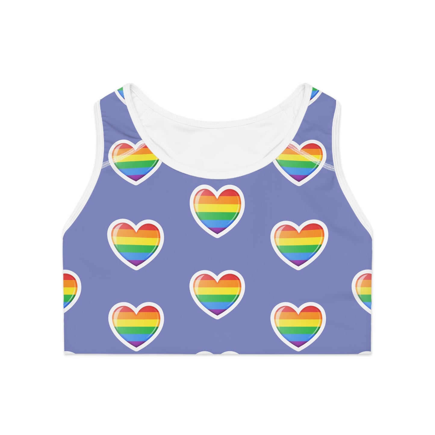 Pride Hearts Sports Bra - Speak Out Shirts