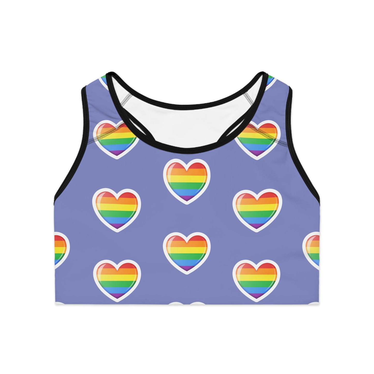 Pride Hearts Sports Bra - Speak Out Shirts