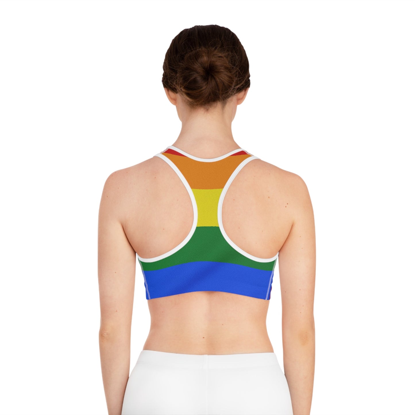 Pride Rainbow Sports Bra - Speak Out Shirts