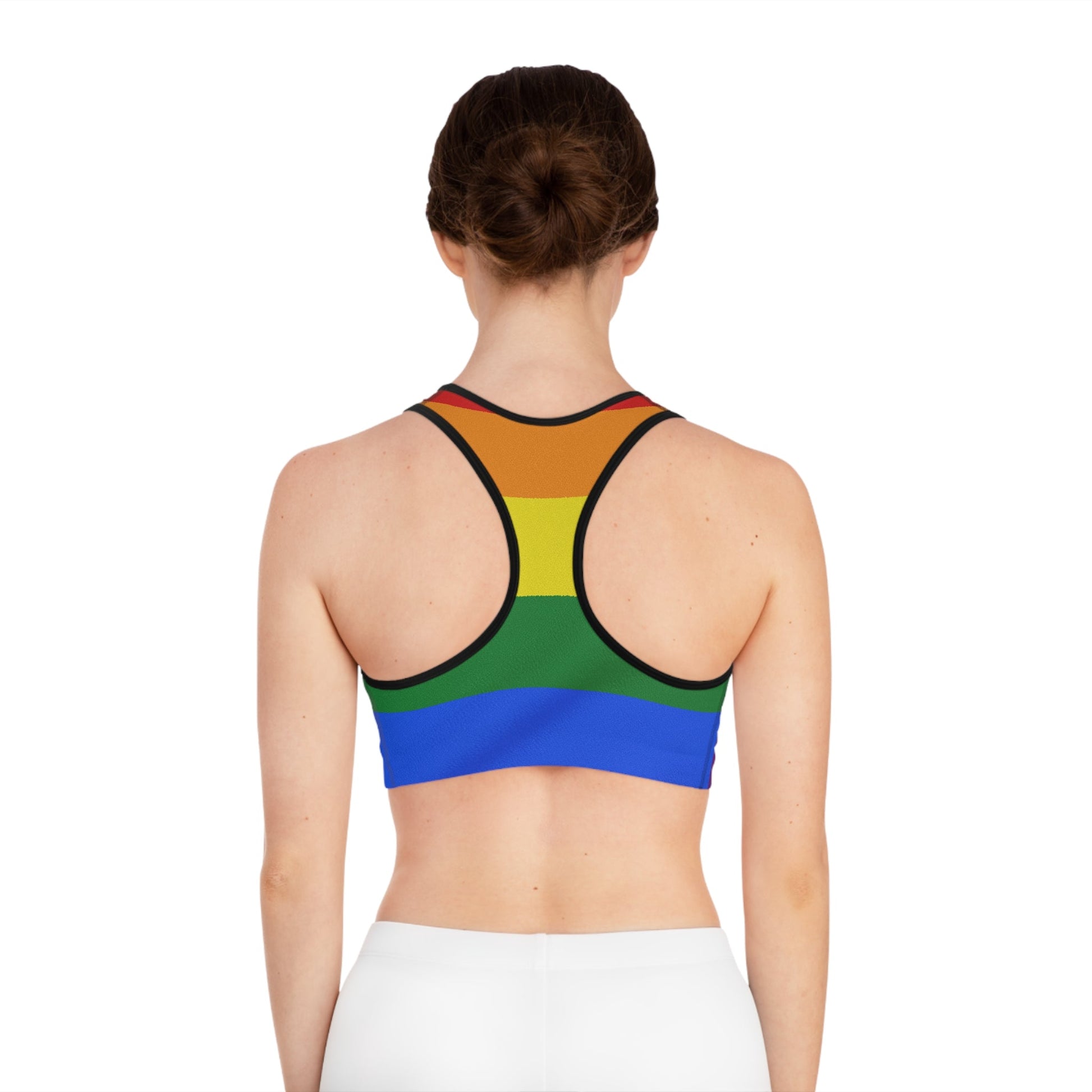 Pride Rainbow Sports Bra - Speak Out Shirts