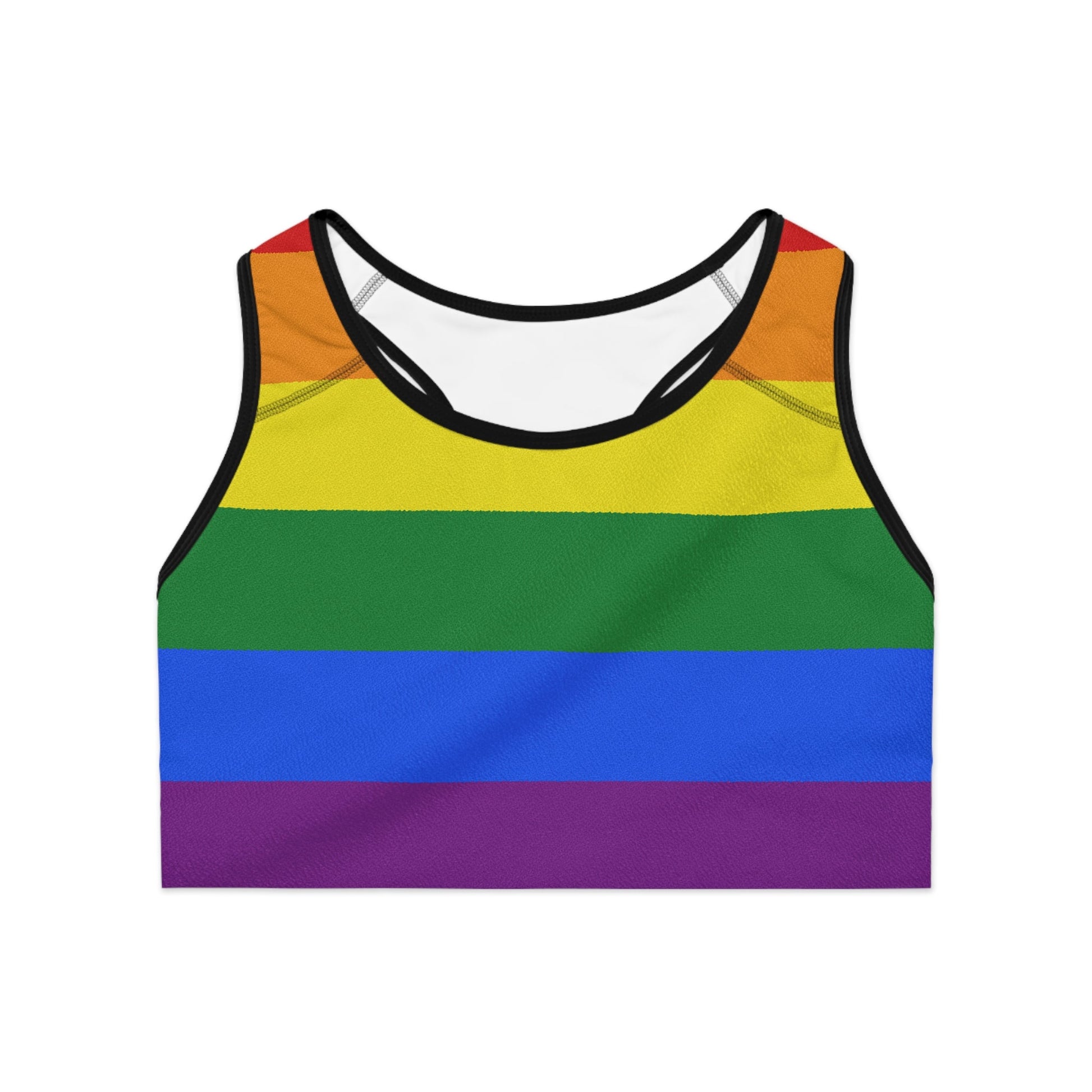 Pride Rainbow Sports Bra - Speak Out Shirts