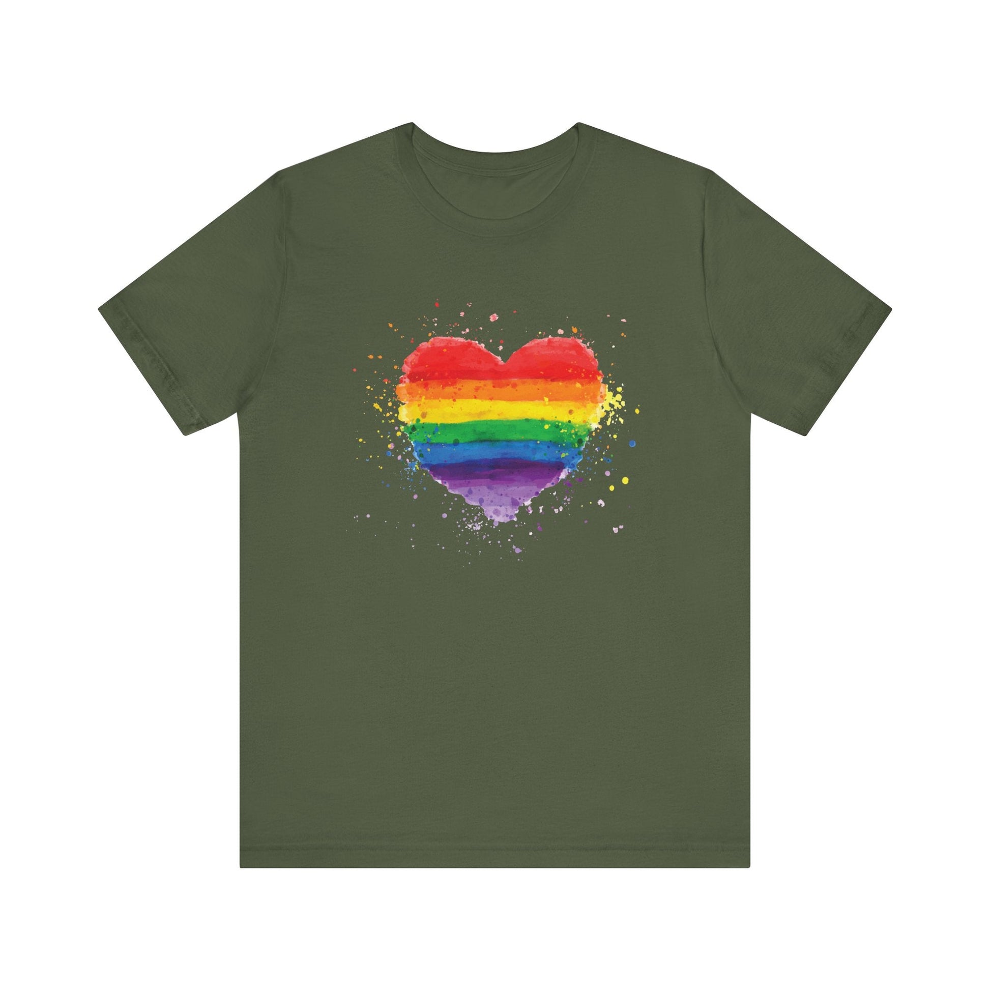 LGBTQ+ Rainbow Heart Unisex Pride Shirt